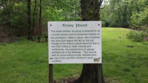 Sign of Kinsey Mound Historical Description